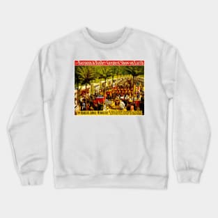 Barnum and Bailey Vintage 1897 Circus Jungle Menagerie Advertising Print Crewneck Sweatshirt